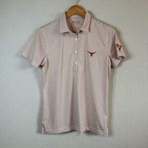 The Forty Acres Collection Texas Longhorns AOP White ECOTEC Ladies Polo Shirt MD